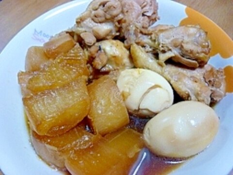 大根＆手羽元＆ゆで卵煮